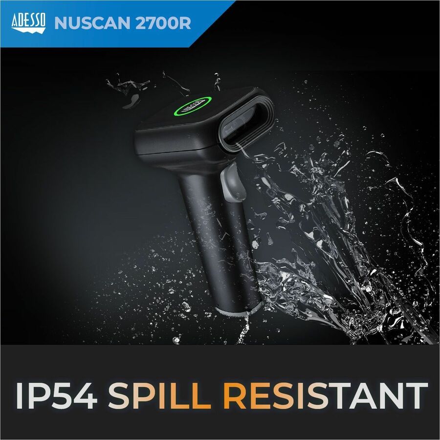 Adesso NuScan 2700R 2D Wireless Barcode Scanner with Charging Cradle Adesso NuScan 2700R 2D Wireless Barcode Scanner with Charging Cradle